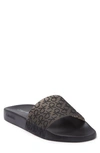 Calvin Klein C Malva Logo Slide In Black Half Clear Pvc Molded