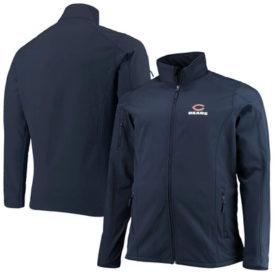 DUNBROOKE DUNBROOKE NAVY CHICAGO BEARS BIG & TALL SONOMA SOFTSHELL FULL-ZIP JACKET