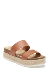 Steve Madden Jaime Espadrille Platform Sandal In Cognac Lea