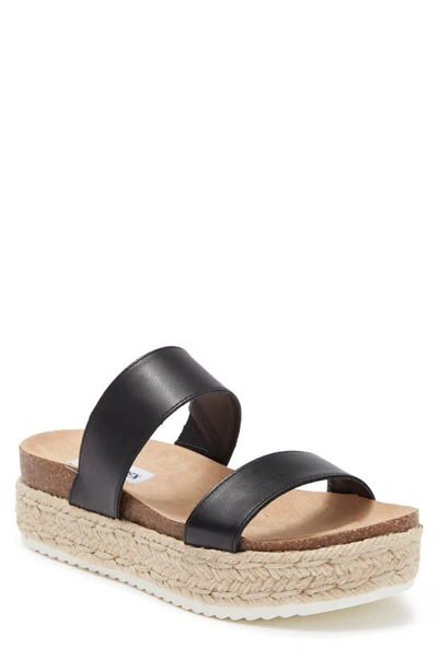 Steve Madden Jaime Espadrille Platform Sandal In Black