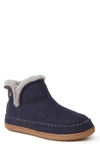 Dearfoams Brix Faux Fur Lined Slipper In Navy Heather