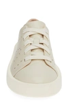 Camper Courb Perforated Low Top Sneaker In Light Beige Leather