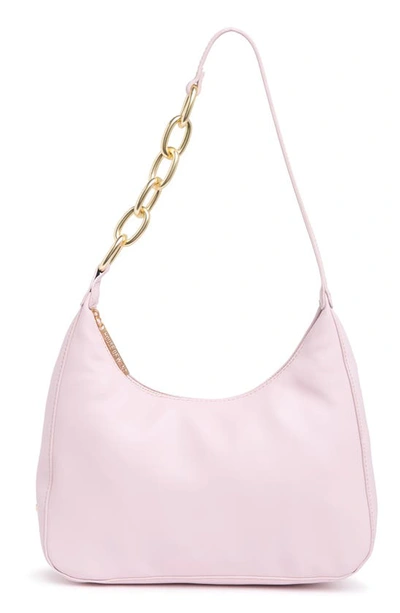 House Of Want Newbie Vegan Leather Shoulder Bag In Pale Pink