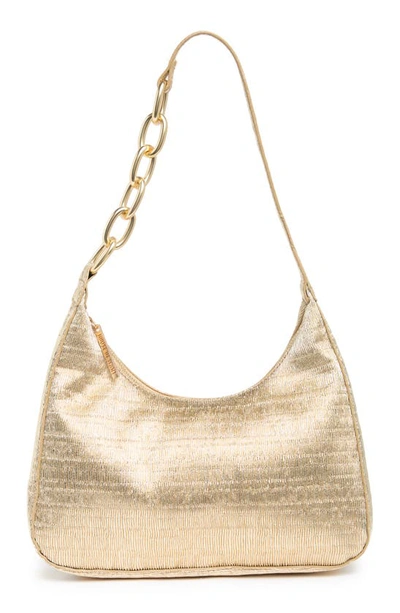 House Of Want Newbie Vegan Leather Shoulder Bag In Soft Gold
