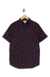 ABOUND SHORT SLEEVE CHILI PEPPER PRINT BUTTON FRONT SHIRT