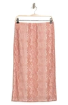 Afrm Lynch Printed Skirt In Soft Warm Snake