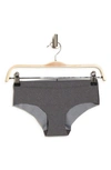 Dkny Litewear Cut Anywhere Hipster Panties In Iron Heather