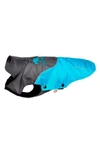 Pet Life Touchdog Subzero-storm Waterproof 3m Reflective Dog Coat In Sky Blue And Black