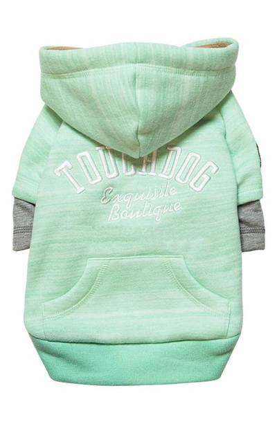 Pet Life Touchdog Hampton Beach Sandblasted Hoodie In Green