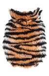PET LIFE LUXE TIGERBONE GLAMOUROUS PATTERNED FAUX FUR DOG COAT