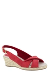 Easy Street Maureen Wedge Sandal In Red