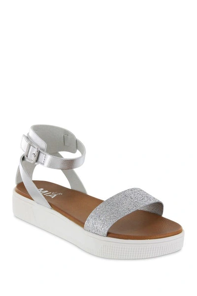 Mia Kids' Little Ellen Sandal In Silver/glitter