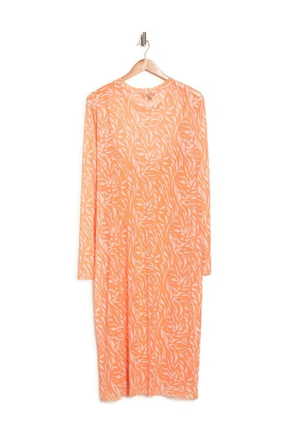 Afrm The Loaf Mesh Dress In Coral Zebra