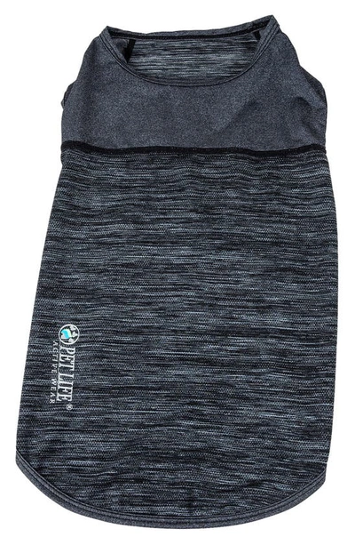 Pet Life ® Active Aero-pawlse Heathered Tank Top In Black/black