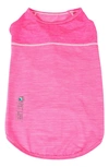 Pet Life Active Aero Pawlse Dog Tank Top In Hot Pink/light Pink