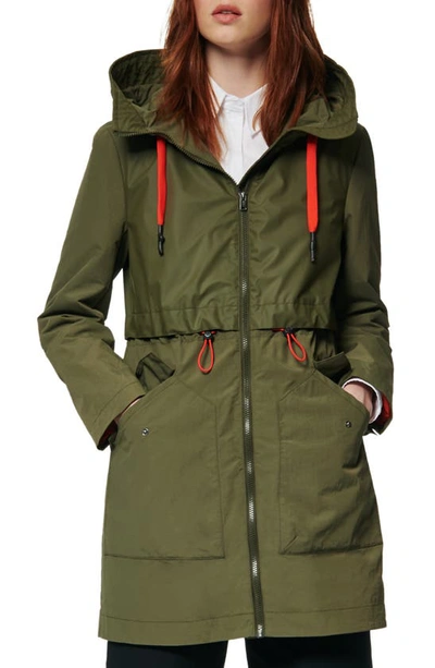 Marc New York Shippan Water Resistant Raincoat In Olive
