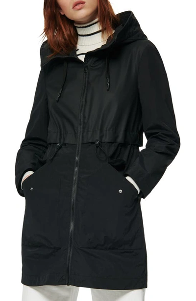 Marc New York Shippan Water Resistant Raincoat In Black