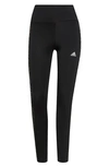 Adidas Originals Women's Adidas Designed To Move High-rise 3-stripes 7/8 Sport Leggings In Black/grey Six
