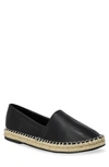 Chase & Chloe Sierra Espadrille Flat In Black Pu