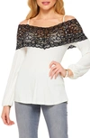 Bluegrey Drop Shoulder Lace Tunic In Ivory