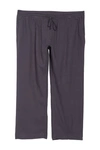 Caslon Solid Pull-on Linen Blend Pants In Grey Forged