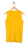 Madewell V-neck Cotton Tank In Nectar Gold