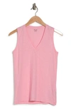 Madewell V-neck Cotton Tank In Candy Pink
