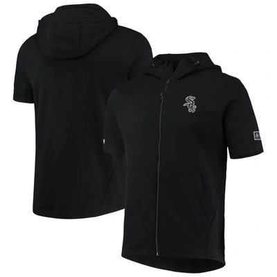 Levelwear Black Chicago White Sox Recruit Short Sleeve Full-zip Hoodie Jacket