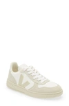 Veja Two-tone B-mesh And Suede V-10 Sneakers In White Natural Pierre