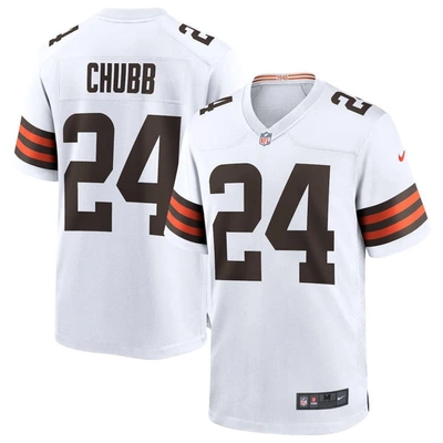 Nike Nfl Cleveland Browns  Men's Vapor Untouchable (nick Chubb) Limited Football Jersey In White