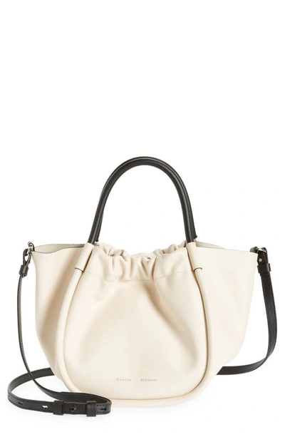 Proenza Schouler Small Ruched Leather Crossbody Tote In Pale Sand