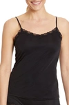 Uwila Warrior Soft Silks Lace-trim Camisole In Tap Shoe Black