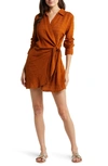 L*space Daydream Side Tie Tunic Cover-up Dress In Amber