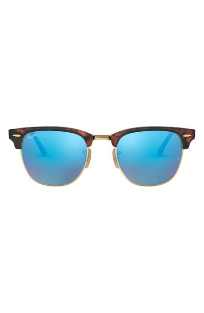 Ray Ban Rb3016 Sand Havana On Arista Sunglasses In Blue / Gold / Grey