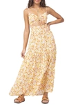 L*space Zuri Cutout Maxi Sundress In What In Carnation