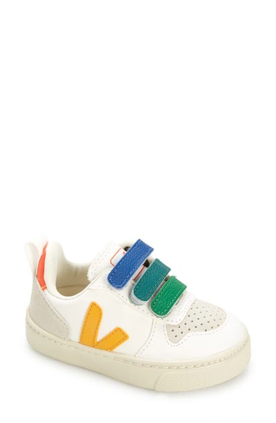 Veja Kids' Unisex Multi Color Small V-10 Sneakers - Toddler In Bianco