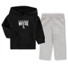OUTERSTUFF INFANT BLACK/HEATHERED GRAY CHICAGO WHITE SOX FAN FLARE FLEECE HOODIE AND PANTS SET