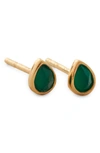 Monica Vinader Teardrop Stud Earrings In Gp