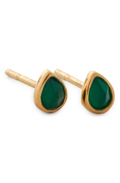 Monica Vinader Teardrop Stud Earrings In Gp