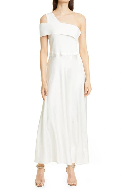 Ted Baker Ivena Asymmetric Knit Bodice Midi Dress In White | ModeSens