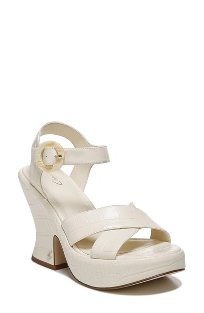 Circus By Sam Edelman Peony Chunky Mod Sandal In Modern Ivory Croco