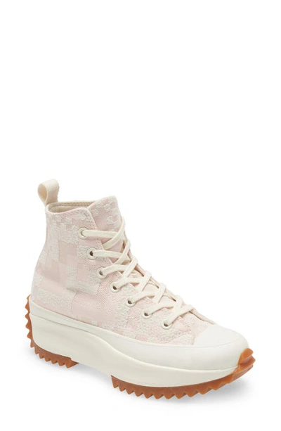 Converse Run Star Hike Golden Elements Canvas High-top Trainers In Egret Pink