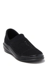 Bzees Charlie Womens Knit Comfort Slip-on Sneakers In Black