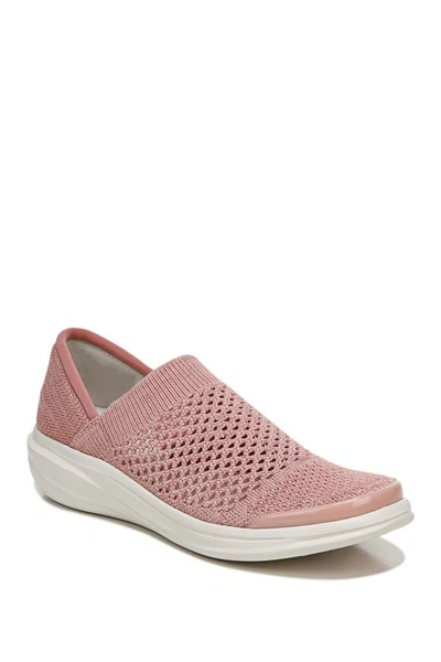 Bzees Charlie Womens Knit Comfort Slip-on Sneakers In Rose