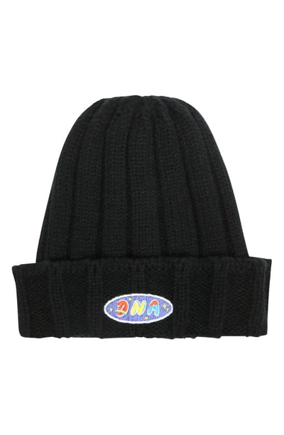 Bts Themed Merch Dna Chunky Knit Beanie In Black