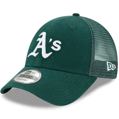 New Era Men's Green Oakland Athletics Trucker 9forty Adjustable Snapback Hat