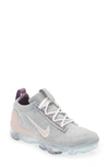 Nike Kids' Air Vapormax 2021 Fk Sneaker In Grey/ Pink/ Amethyst Smoke