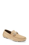 Ferragamo Men's Parigi Eco Suede Leather Driving Loafers In Cashew