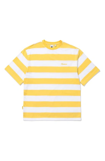 Bts Themed Merch Gender Inclusive Butter Striped Short Sleeve T-shirt In Multi Colour