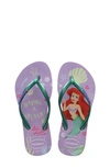 Havaianas Kids' Little Girl's & Girl's Disney Princess Flip Flops In Lilac